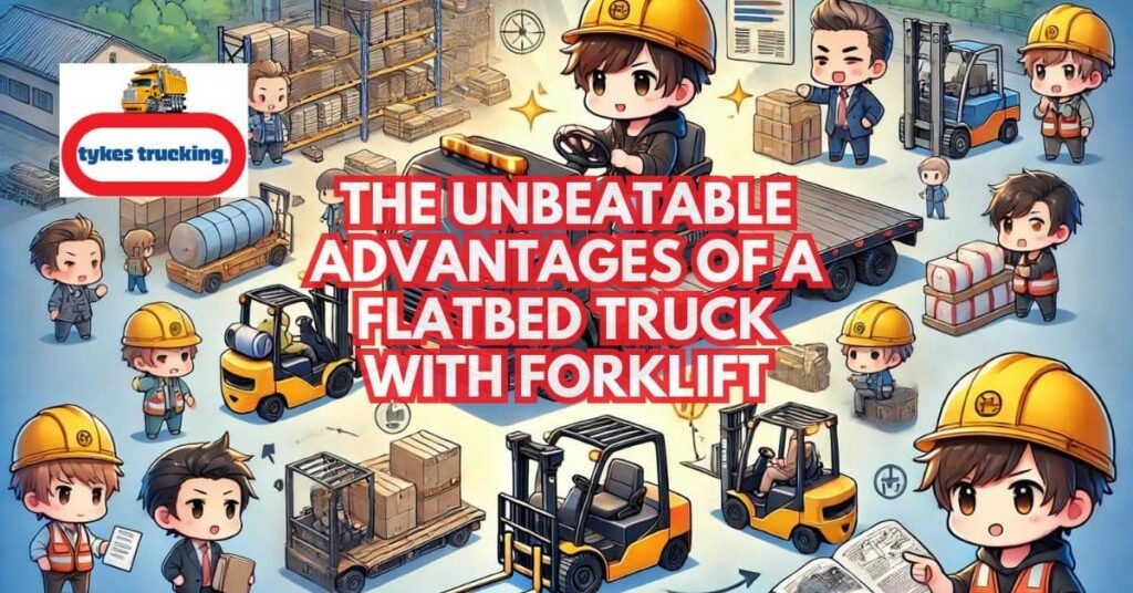 Forklift-Equipped Flatbed Truck