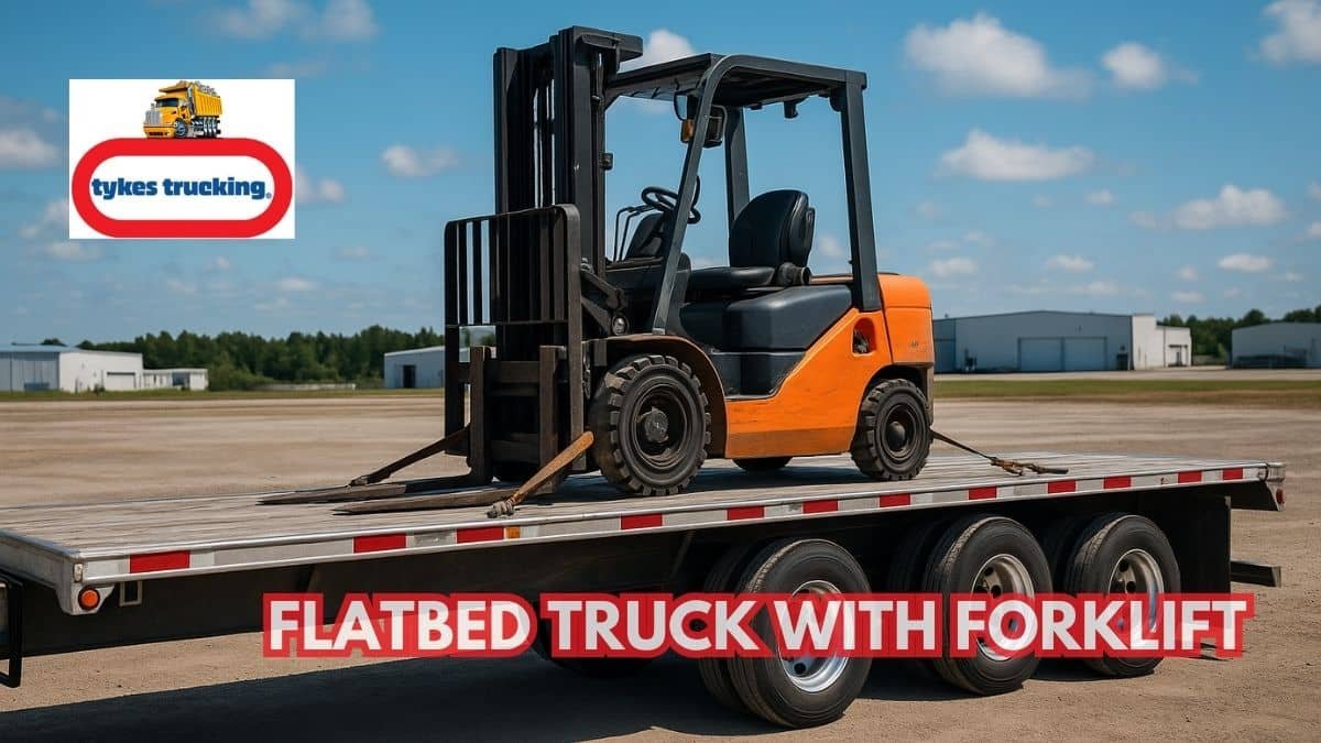 Flatbed Truck With Forklift